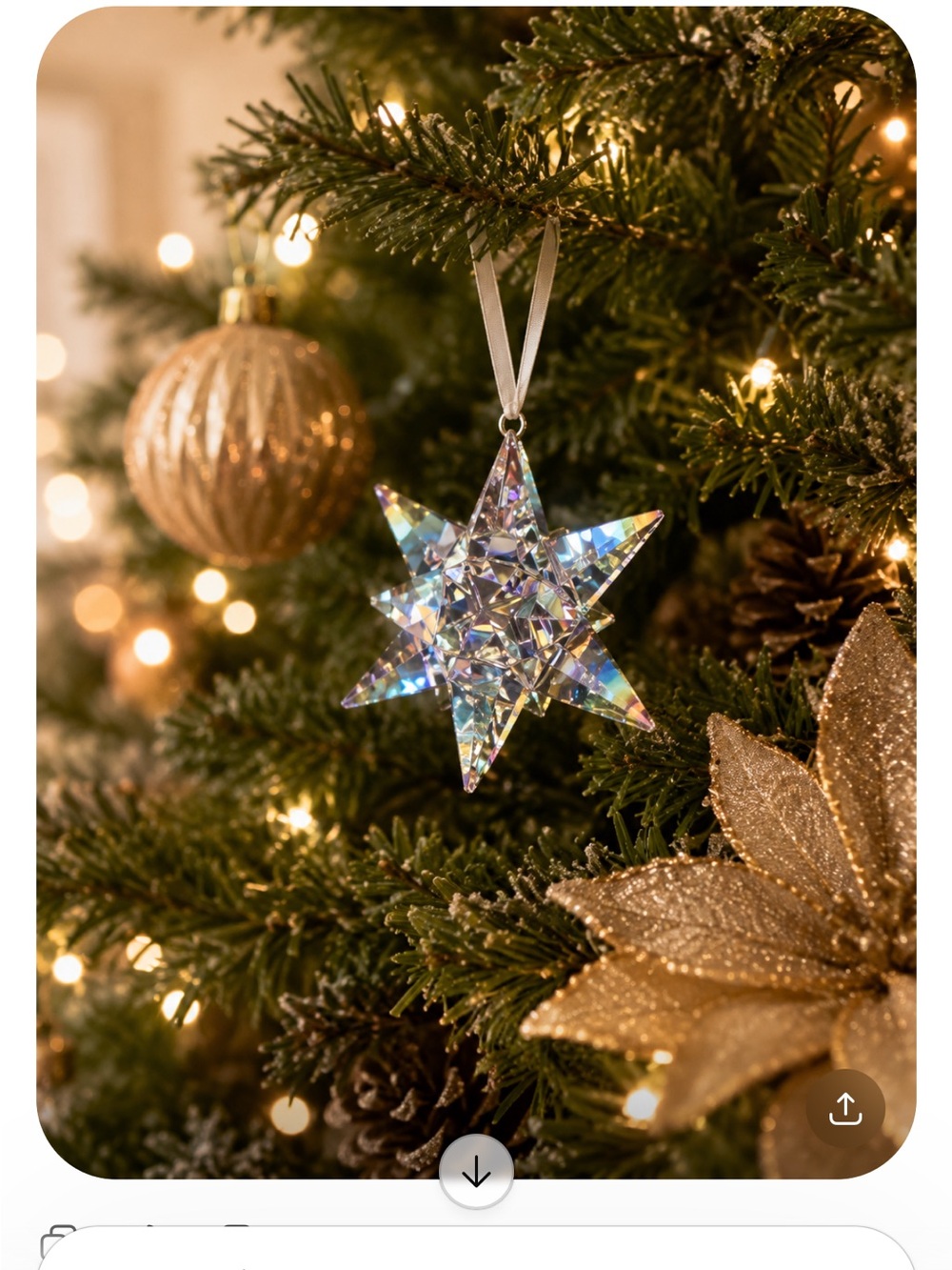 Swarovski Shimmer Star Ornament 3D